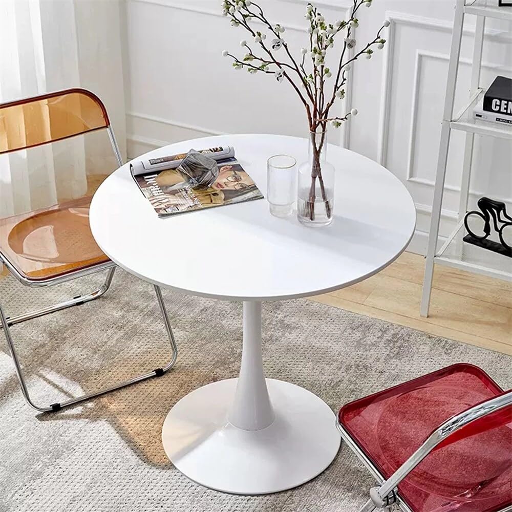 Brown Art Shoppee Fold-able Round Shape Side Table for Tea Coffee Breakfast(White)-image-48