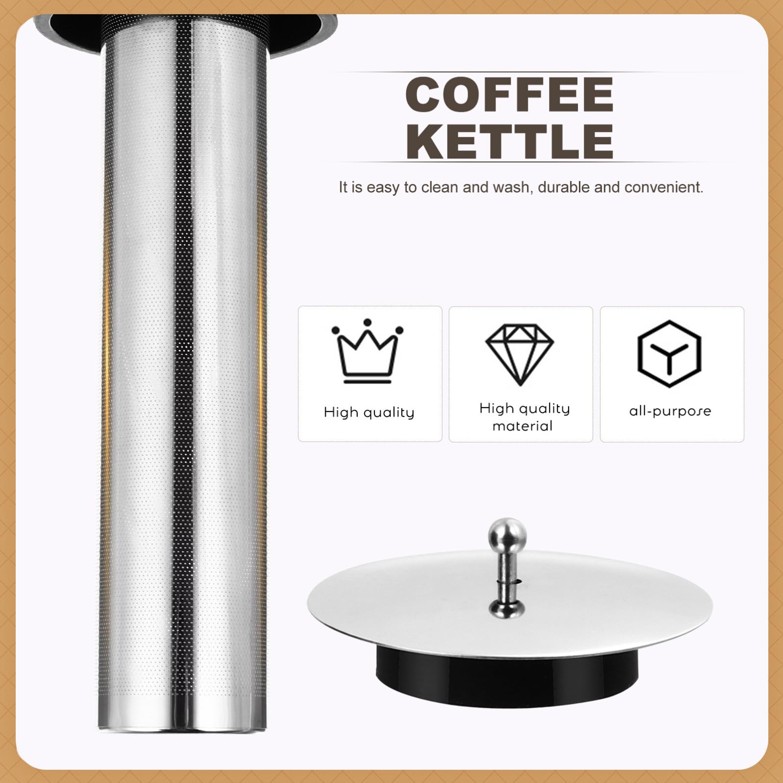 PLAFOPE Cafetera 1 Unidad Resistente al Calor de Borosilicato con Filtro, Gran Capacidad y Diseño Práctico para Café Frío y Té
