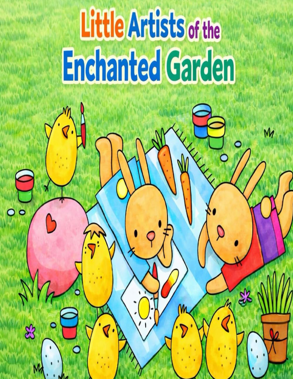 Little Artists of the Enchanted Garden: Coloring Book for Kids Ages 3-8: Cute Animals, Bunnies, and Chicks in Fun Garden Adventures – A Relaxing and Creative Experience