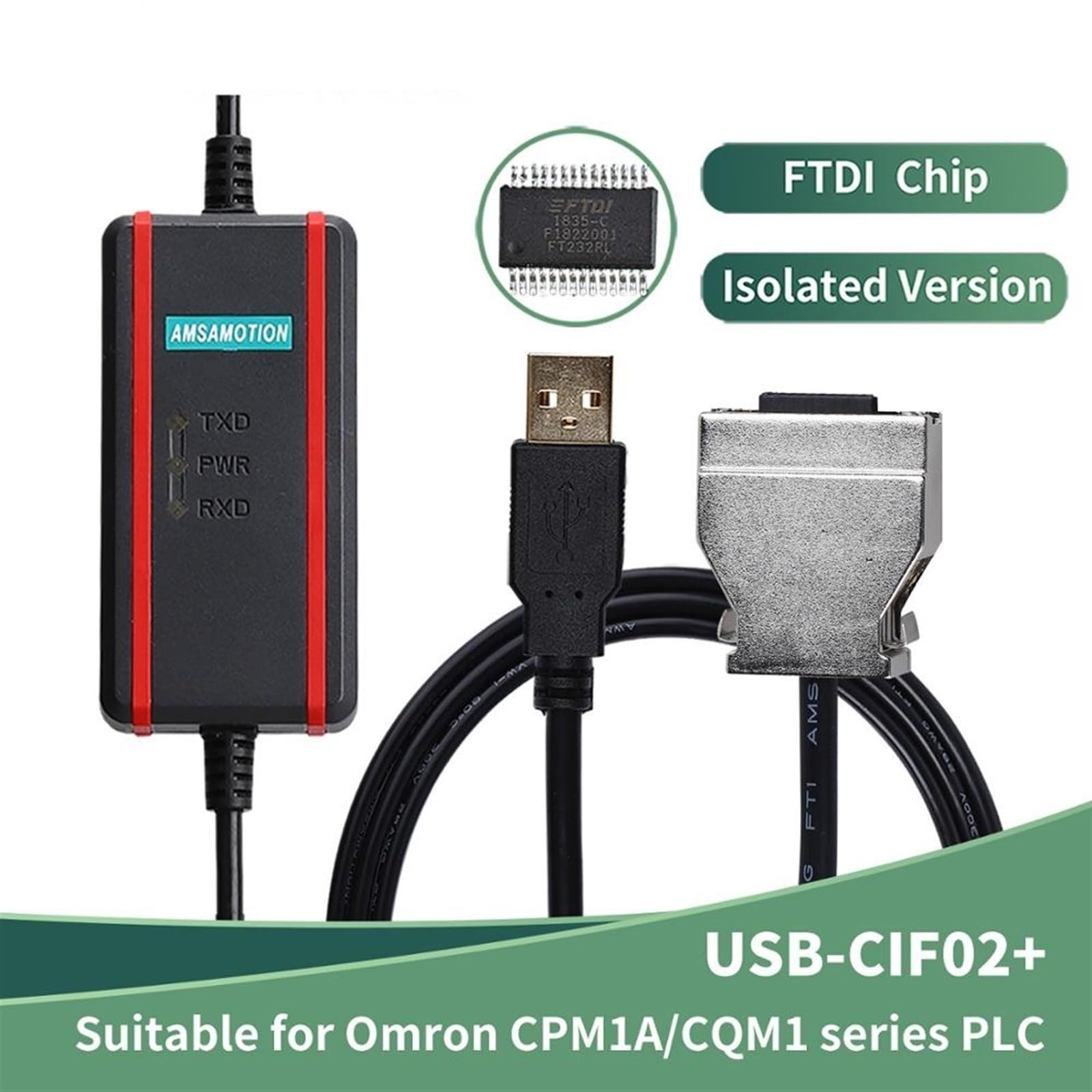 Adecuado para cable de programación USB-CIF02+ Cable de descarga CPM1A/2A/CQM1/C200HS línea de datos