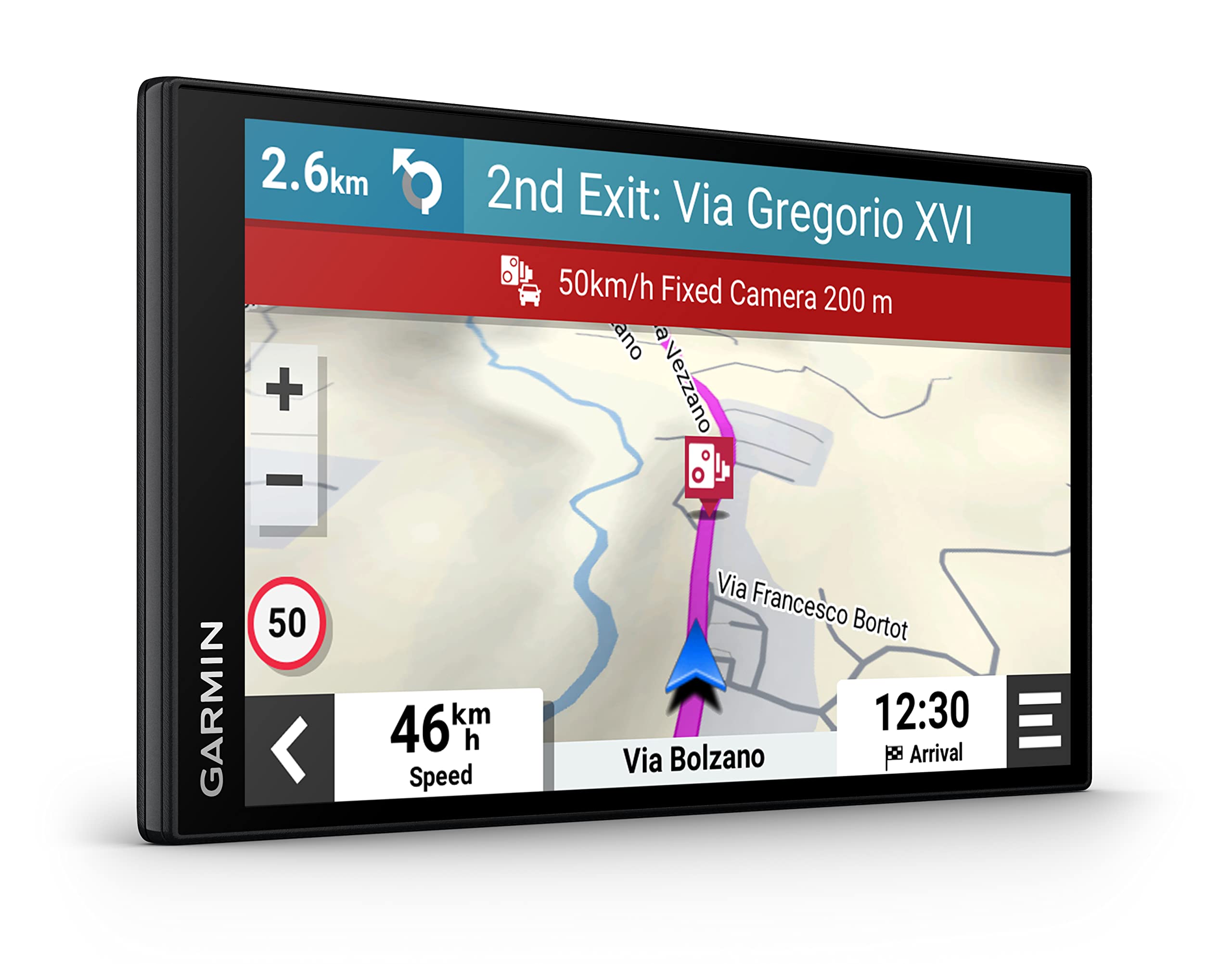 Garmin DriveSmart 76, Navigatore Satellitare per Auto, Display 7", Mappa Europa completa, Assistente vocale, ZTL, Infotraffico, Prezzi carburante, Notifiche smartphone, Wi-Fi