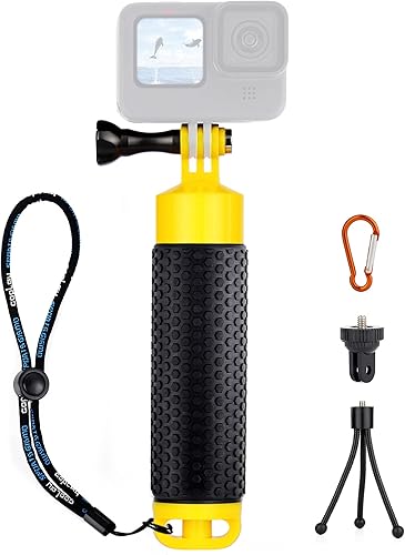 Agarre de mano flotante con soporte de trípode desmontable para GoPro Hero 13 12 11 10 9 7 8 6 5 4 Max Mini Session DJI Action Camera Ideal para