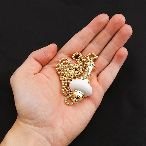 Miniatura 6 de Create idea 2 unids Interruptor de ventilador de luz de techo Cable de tracción Mango de peso Cadena de extensión con cuentas de acero inoxidable