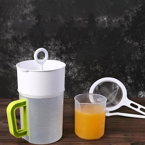 Miniatura 5 de KLKCMS Colador de alimentos de 1.5 cuartos de galón, filtro de yogur, malla de acero inoxidable, filtro de jugo de leche de soja para jugo de frutas