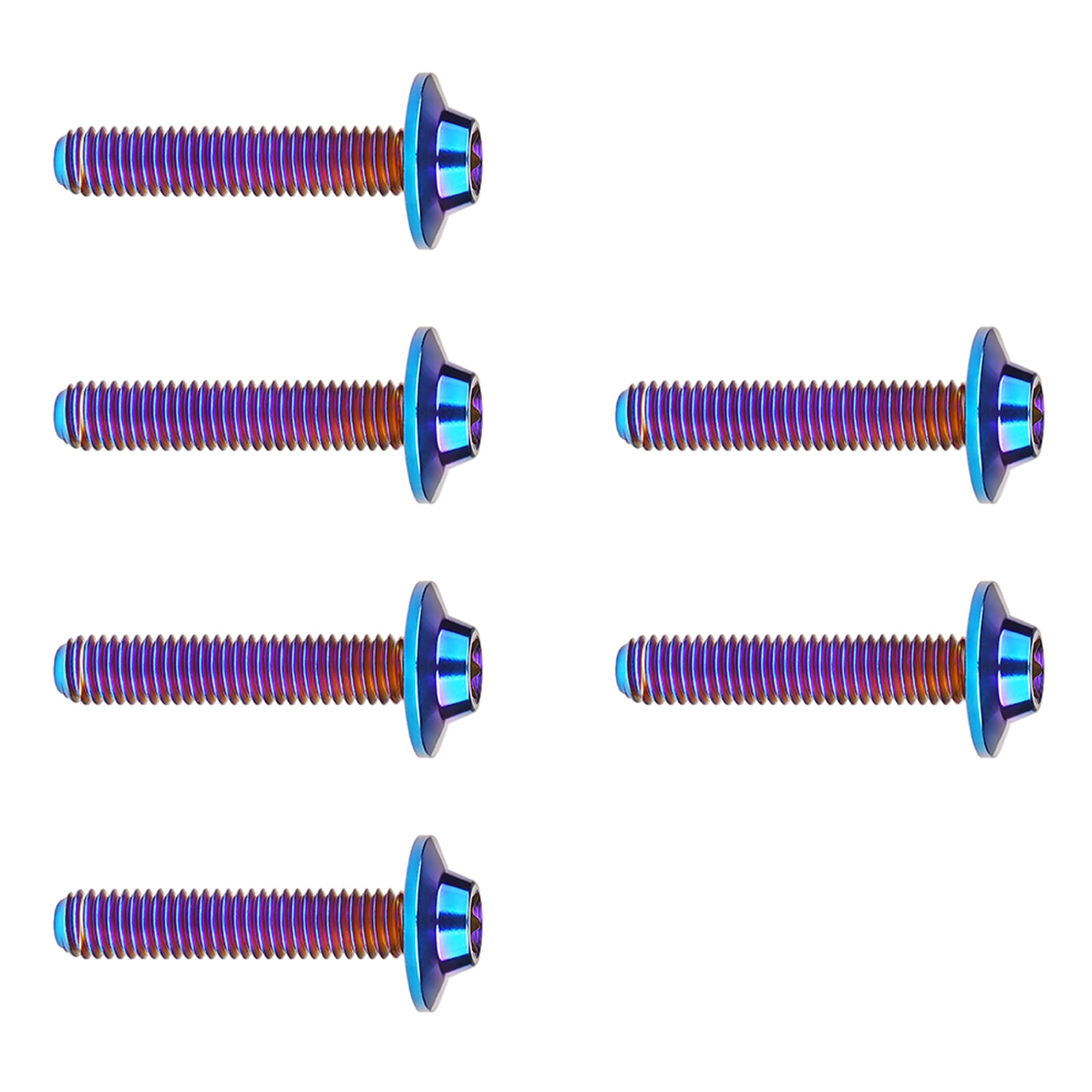 DWAMMEBRS Bolt M5 M6x10 12 15 20 25 30 35mm T25 T30 Torx Head Screw Pack of 6(Burnt Blue,M5x35mm)