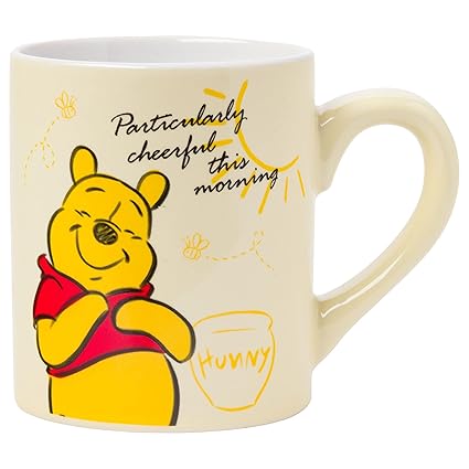 Silver Buffalo Winnie the Pooh Particularly Cheerful Ceramic Coffee Mug, 14 Ounces