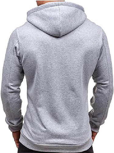Miniatura 5 de Sudaderas con capucha para hombre con cremallera de color para hombre manga larga sudadera con capucha