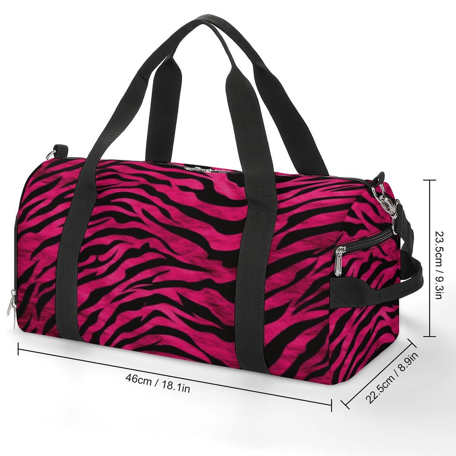 Turnbeutel für Damen und Herren, Zebra-Tiger-Leopardenmuster, wiederverwendbar, Turnbeutel mit Schuhfach, Stil, Einheitsgröße, modern, Stil:, Einheitsgröße, Modern