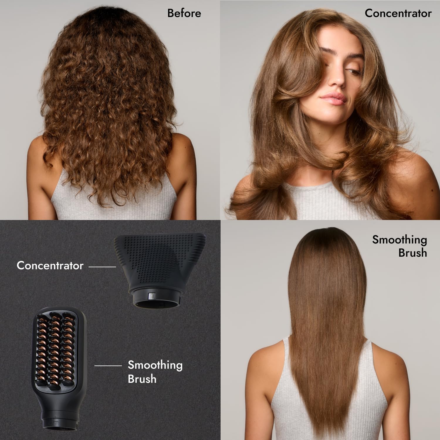 ion luxe hairstyler for all types of hair interchangeable hair dryer to curler ion Luxe 4-in-1 Autowrap™ Airstyler -Interchangeable Hair  main image 3