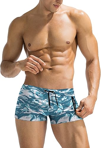 Coofandy - Traje de baño para hombre con bolsillo con cierre de cremallera