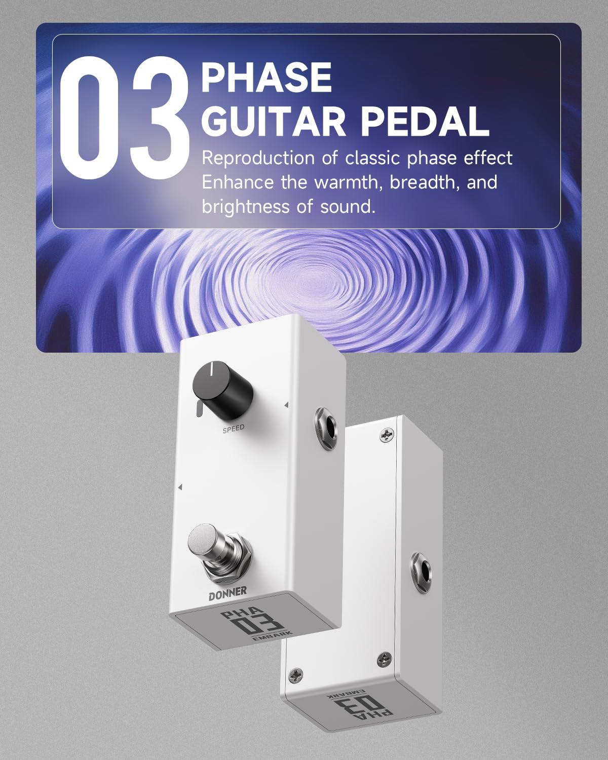 Amazon.com: Donner EMBARK 03 Phaser Guitar Pedal, DIY Shell