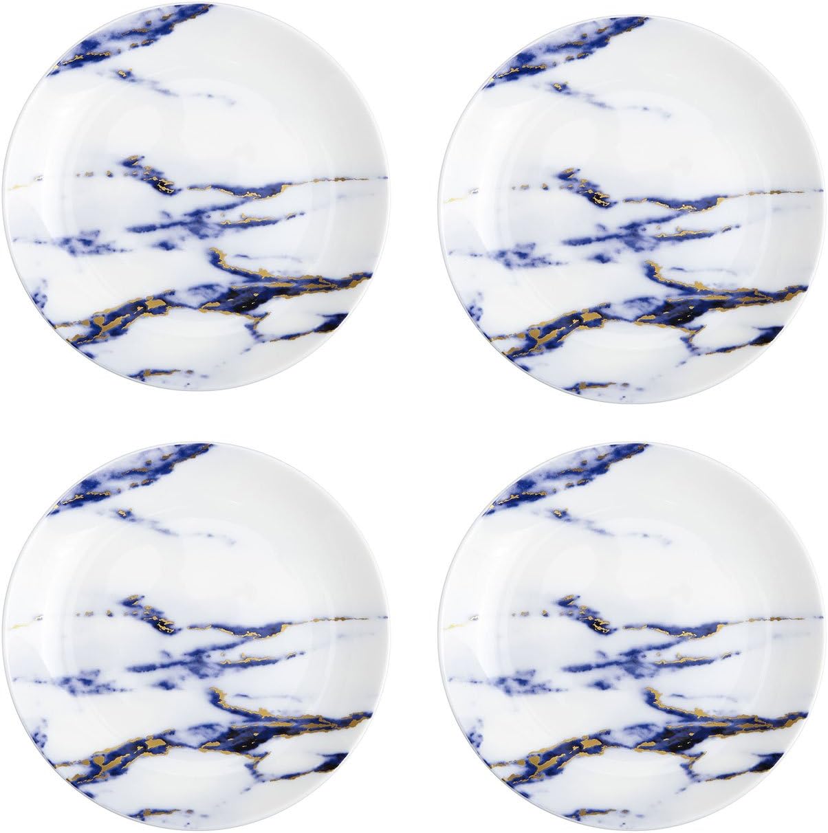 Marble Azure - Set of 4, Canapé Plates