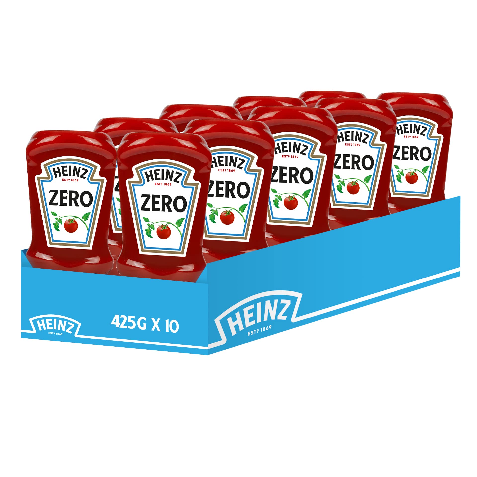 Heinz Tomato Ketchup Zero Sauce, 10 x 425 g