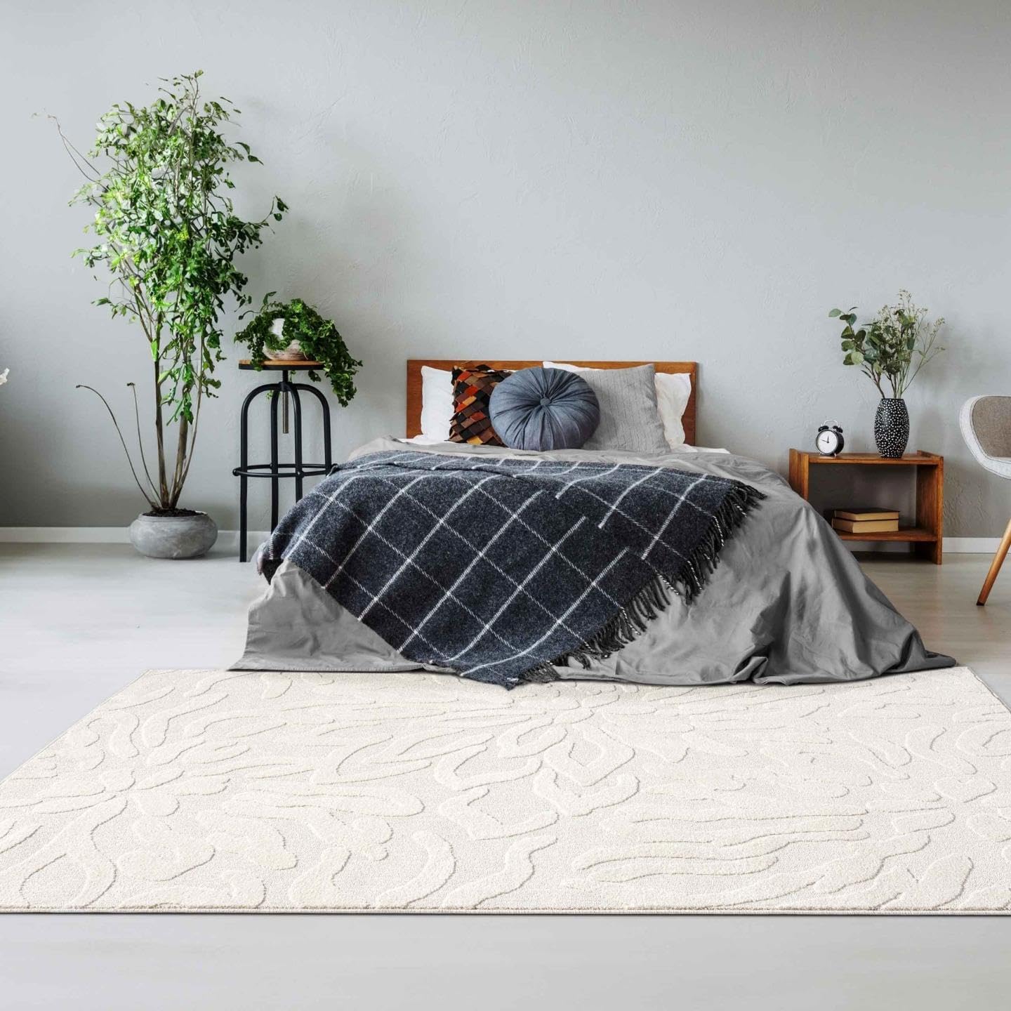 LUXE WEAVERS Grayson Collection 5970 Cream 6x9 Modern Abstract Area Rug