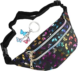 Glitzer Bauchtasche Damen Silber - Pailletten Gürteltasche Wasserdicht Für Festival & Party