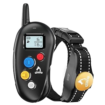 Dog Training Collar - 100% Waterproof Shock Collar Dogs Beep, Vibration Shock Mode Small, Medium & Large Dog, 1000 Ft Range, Pocket Sized Remote Dog Shock Collar Set