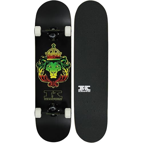 Krown Pro Complete Skateboard - Pro Style Quality - Maple 7-Ply Deck, Aluminum Trucks, Urethane Wheels, Precision Bearings - The Perfect Pro Board