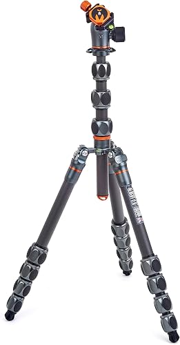 3 Legged Thing Albert Kit 2.0 Carbon Fiber Compact Travel Tripod System with AirHed Pro Ballhead - Metallic Slate Grey (ALBERTKITGREY2)