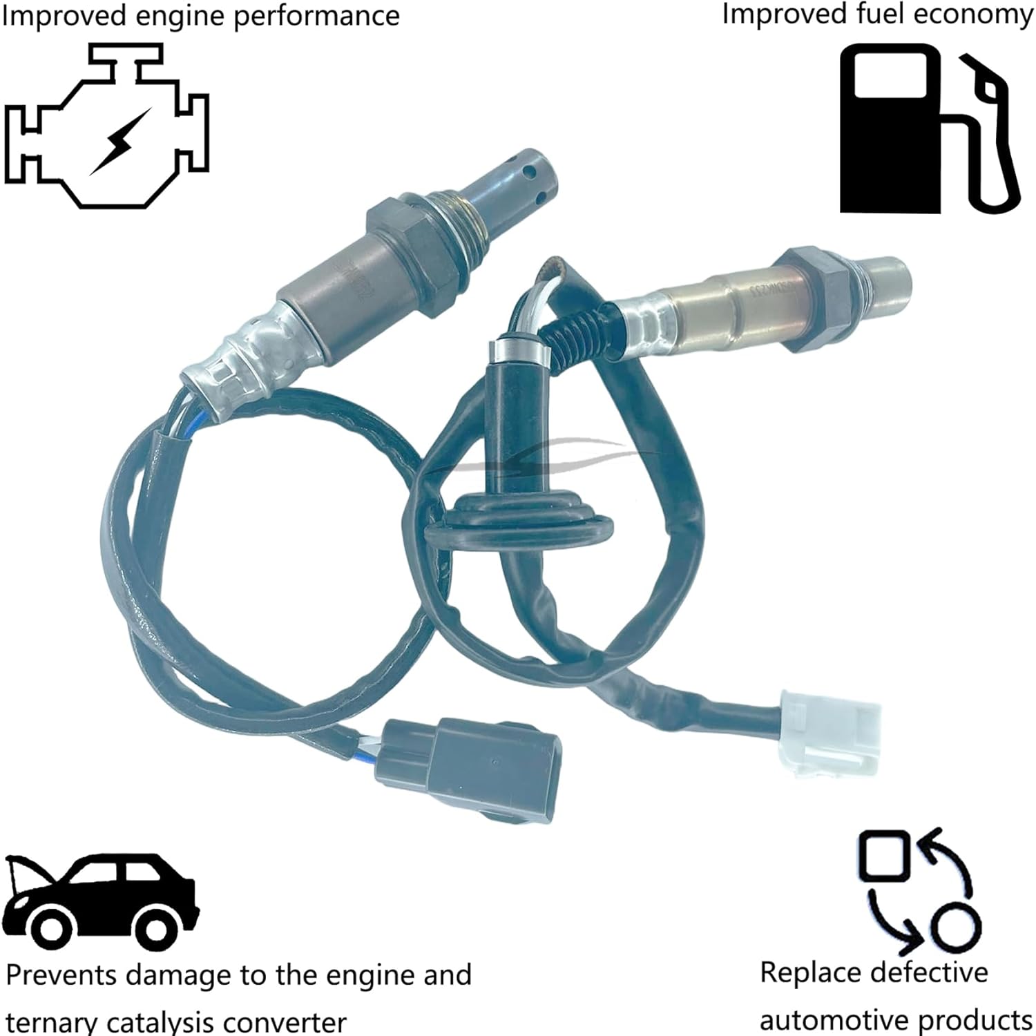 Dropwater Upper and Under O2 Sensors Compatible with Toyota 2008-2005 Corolla Matrix 1.8L, for Pontiac 2008-2005 Vibe 1.8L 1 Pair Upstream and Downstream Oxygen Sensor