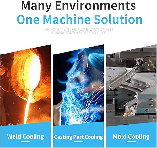 Miniatura 3 de Pistola de refrigeración de aire frío, 5.118in Mini aleación de aluminio Vortex aire frío seco pistola de refrigeración con tubo flexible para