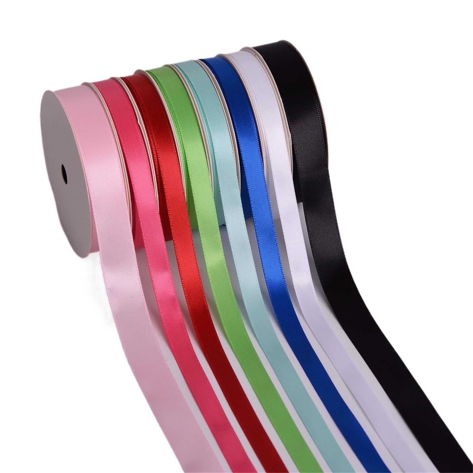 Ruban de satin aux couleurs de l'arc-en-ciel, 10 x 20 cm, 100 cm
