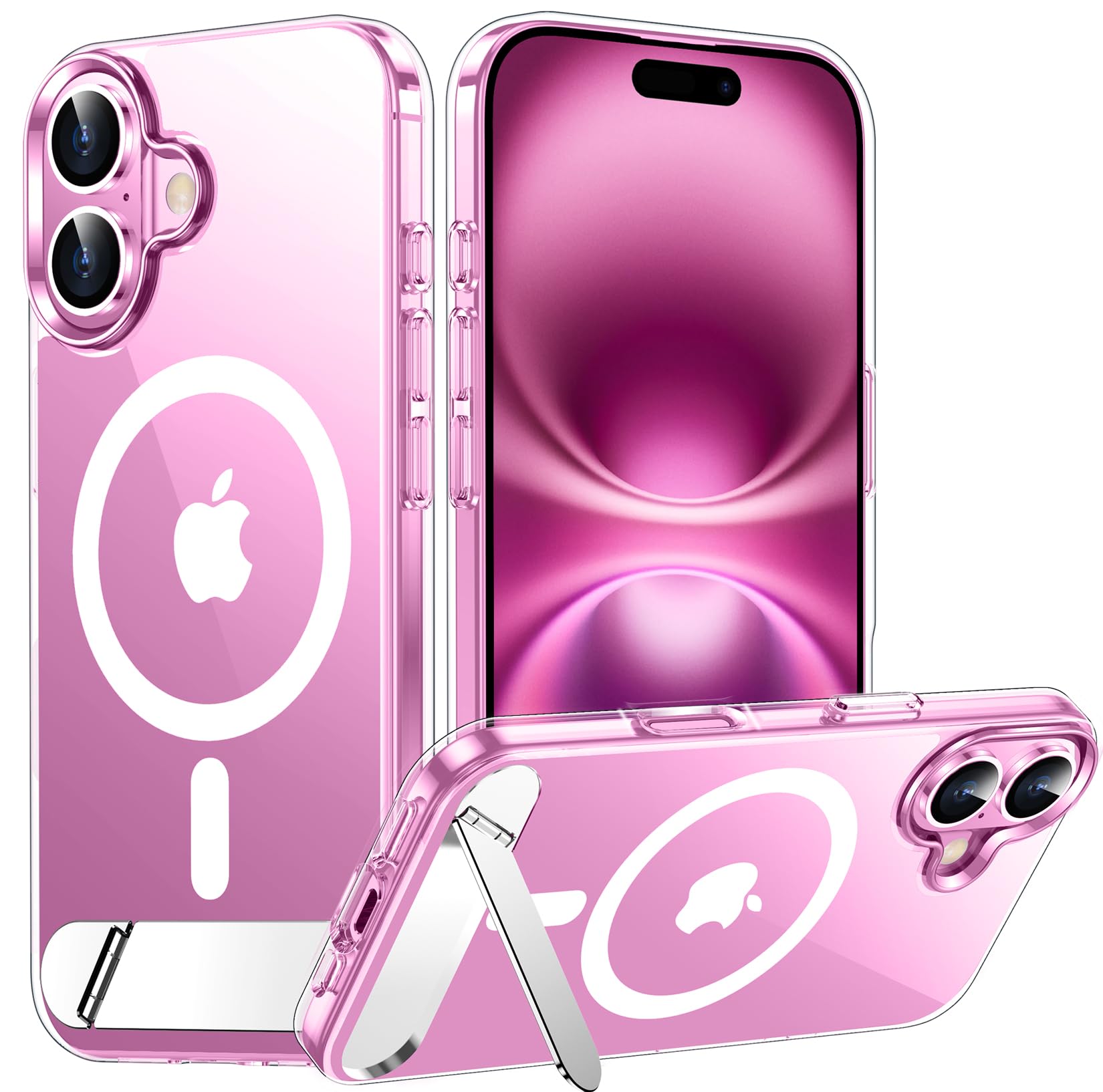 Temdan Magnetic Compatible with iPhone 16 Case, [Built-in Invisible Kickstand][Compatible with MagSafe] [Military Grade Shockproof] Slim Thin Phone Case for iPhone 16 6.1"