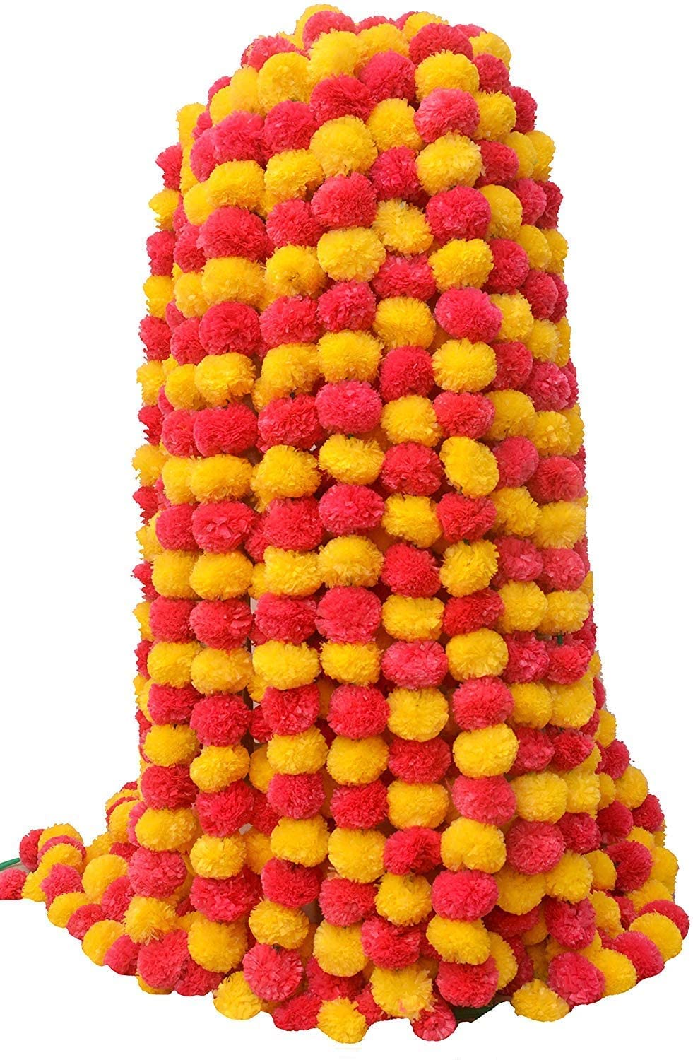 Indische Großhandel 1,2–1,5 m Blumenringelblumen-Girlande, indische/amerikanische Hochzeit, Party, Kaminsims, Dekoration, künstliche Girlanden, Hochzeitsgirlande, Diwali-Dekoration
