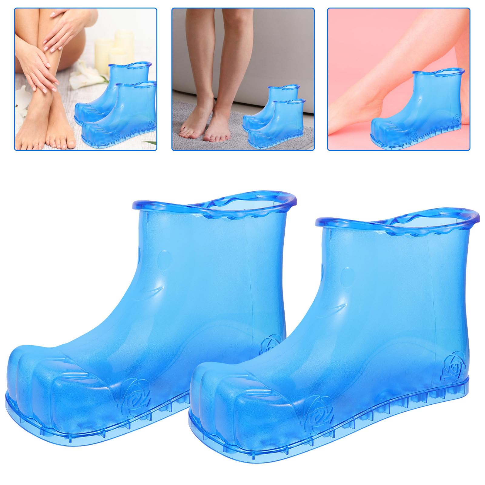 Angoily Fußmassageschuhe aus Kunststoff Großes Fußbad mit Massagefunktion zur Entspannung und Leichter Aufbewahrung für Zuhause im Badezimmer