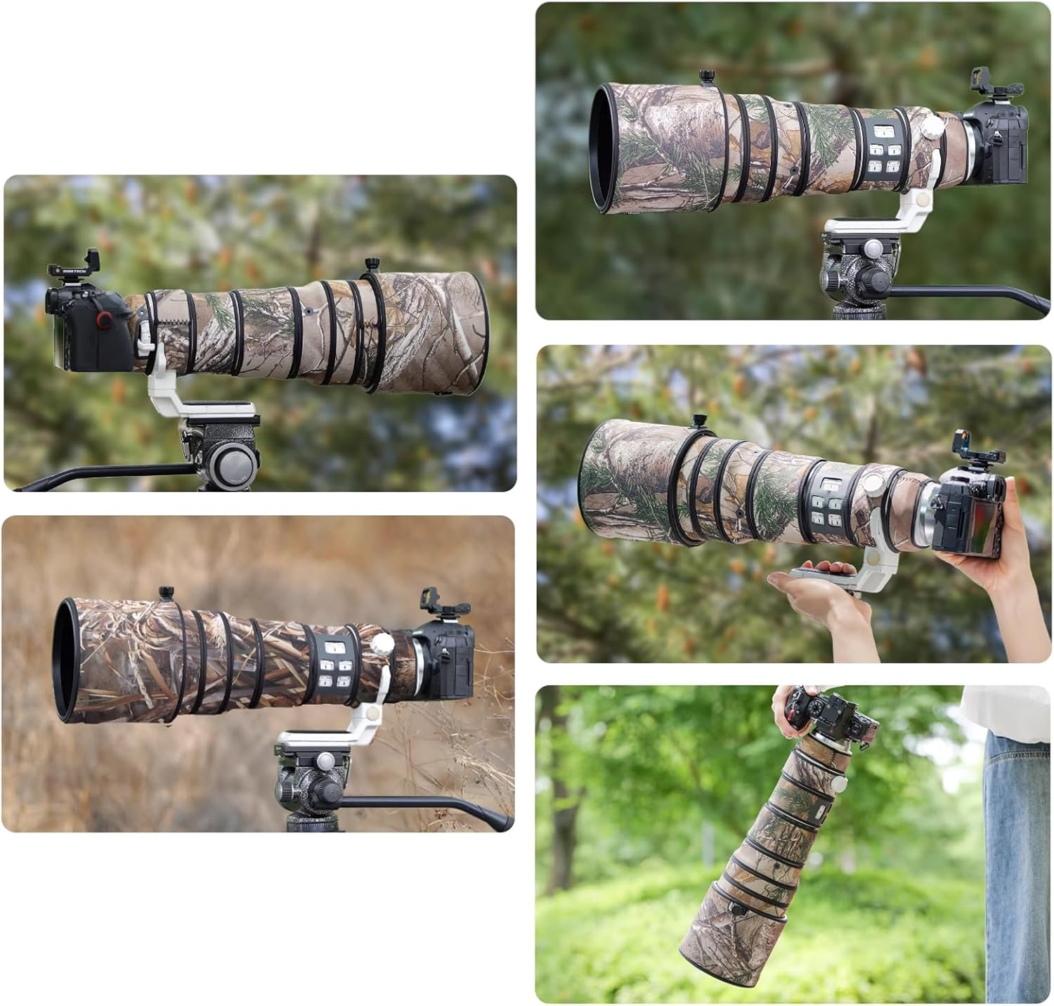 Lens Cover for Olympus 150-400mm F/4.5 PRO Camouflage Camera Lens Protection Sleeve (Color #MC Camouflage - Waterproof) Rain Cover