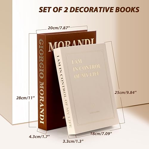 Miniatura 2 de Libros decorativos libro moderno de decoración de imitación para decoración, caja de almacenamiento de libros falsos que mejora tu mesa auxiliar,