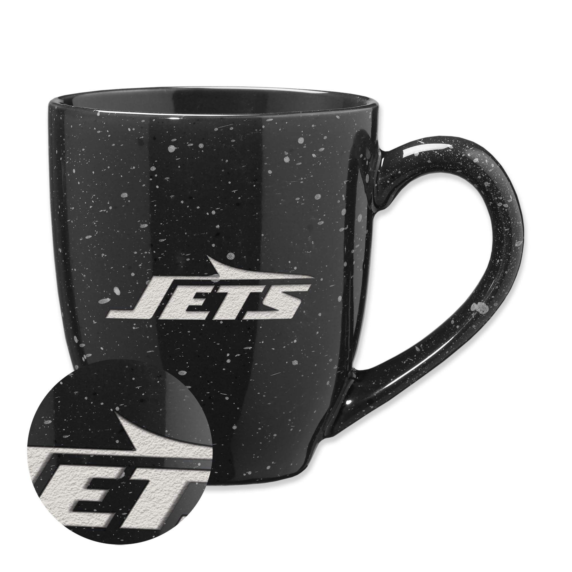 Rico Industries NFL Football 16 oz Team Color Laser Engraved Speckled Ceramic Coffee Mug