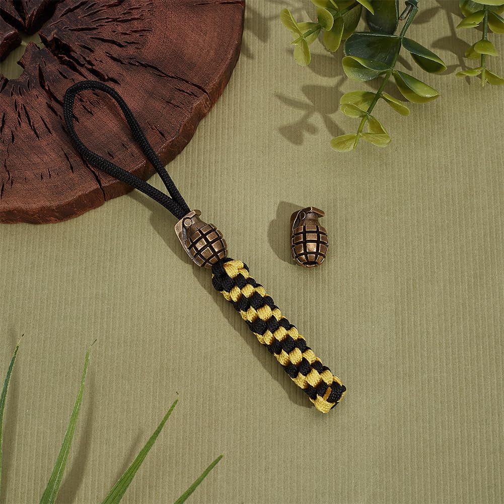 Perle De Paracorde Medusa | Cordon De Couteau En Bronze Et Porte-clés EDC