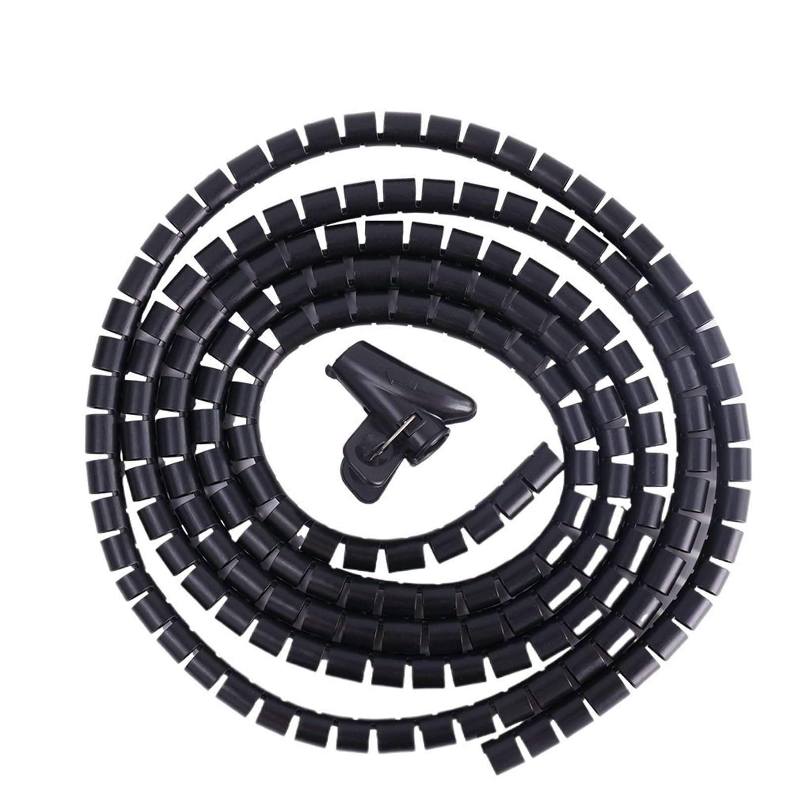 tubo espiral del abrigo del cable, Organizador de gestión en espiral Flexible 2 metros, enrollador cable, protección línea ordenador, antidesorden