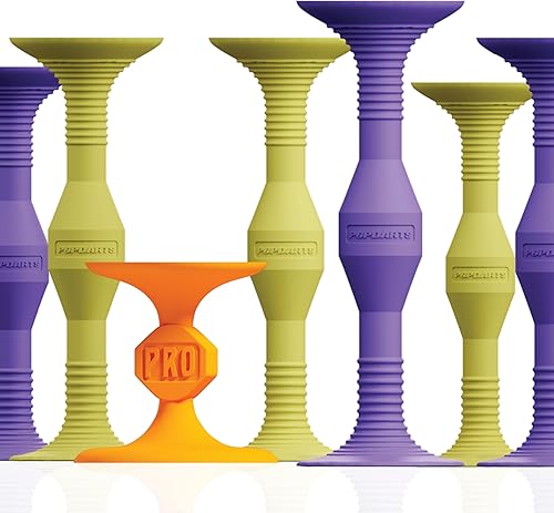 Miniatura 1 de Popdarts Pro Pack Juego (morado y amarillo) – Juego de lanzamiento de ventosa para interiores y exteriores – Competición con un POP