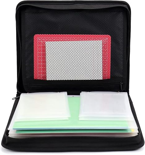 Miniatura 7 de Carpeta de almacenamiento troquelada para sellos y plantillas, organizador de plantillas con hojas magnéticas y bolsillo de almacenamiento para