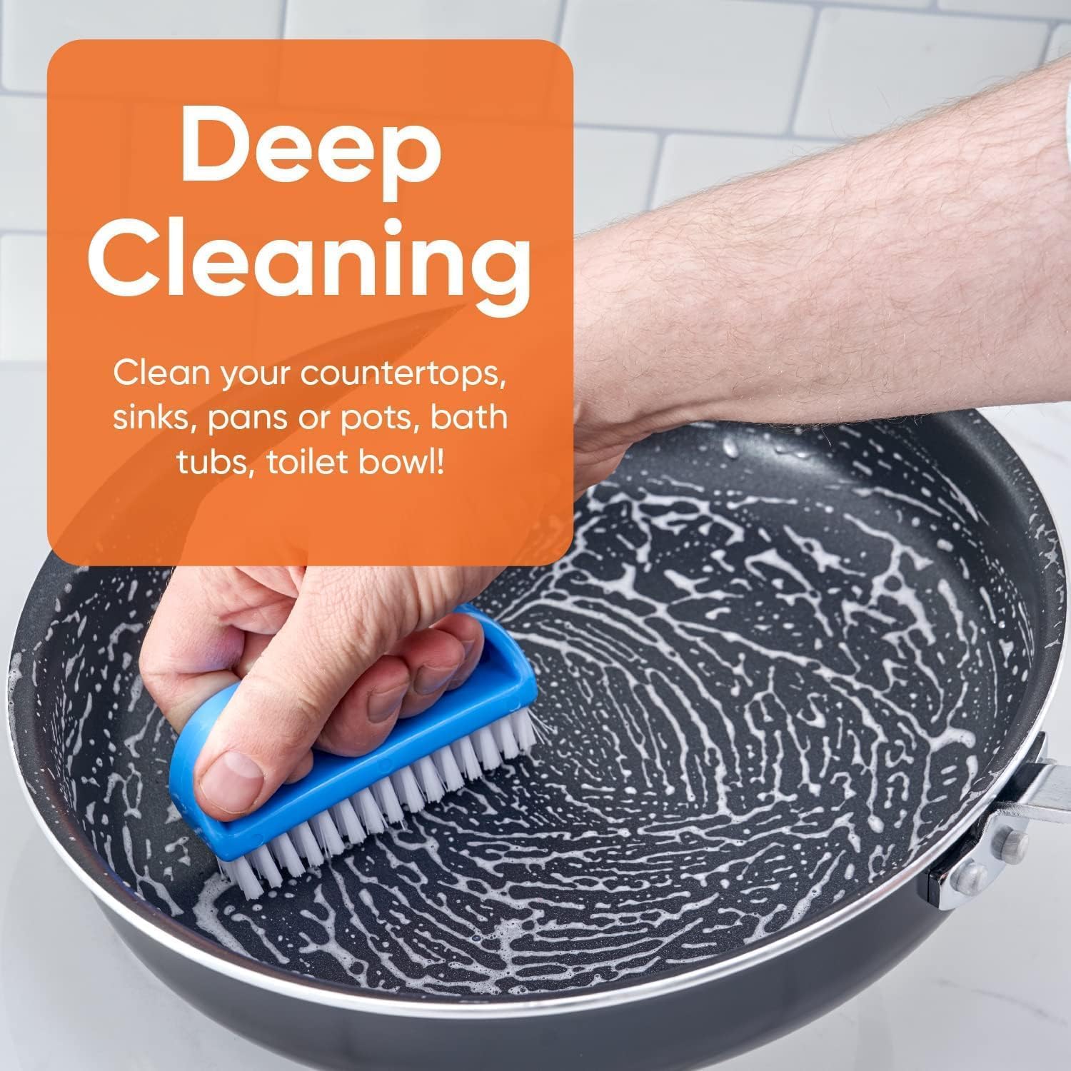 Superio Nail Cleaning Brush with Stiff Bristles
