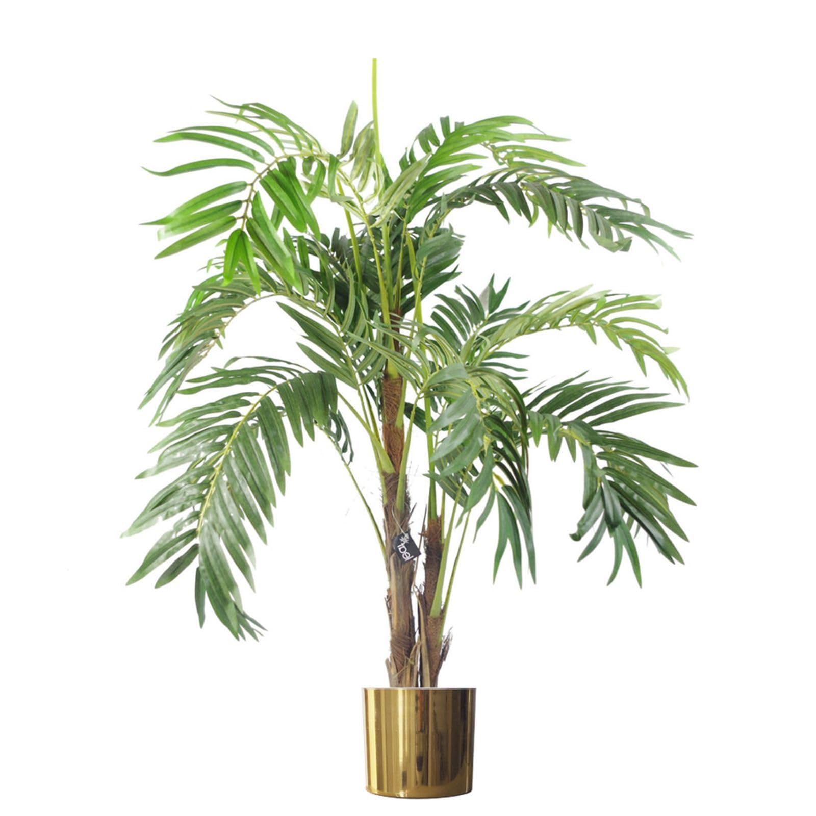 Large Artificial Palm Tree 120cm - Botanik - Green - Gold Planter