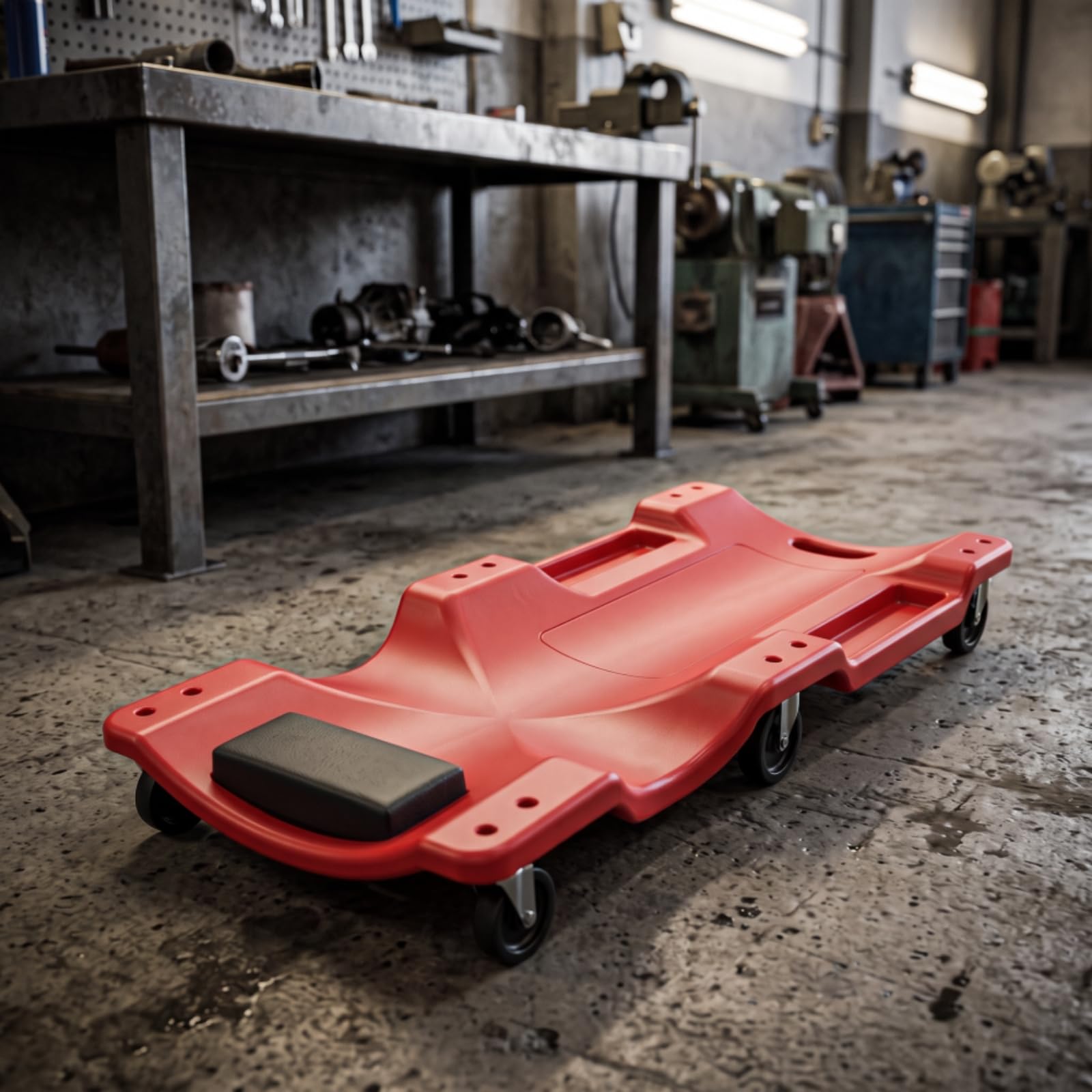 Mecánico Ergonómica Taller Compacta Herramienta para Mecánicos, Garaje, Rojo, 36 Pulgadas