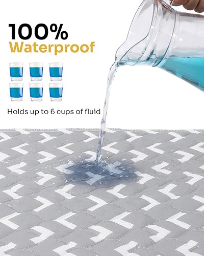 Miniatura 51 de Almohadillas de cama antideslizantes para incontinencia lavables de 36 x 72 pulgadas, almohadillas de cama impermeables para adultos, lavables