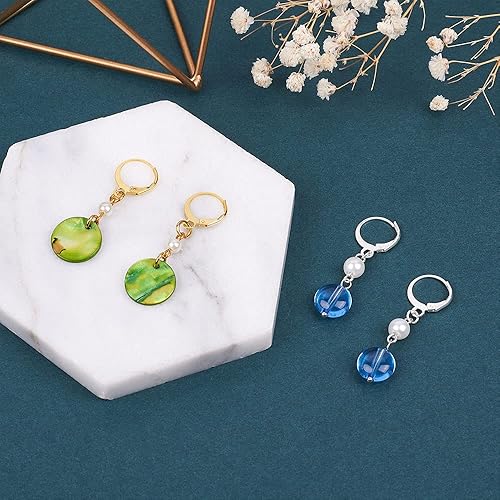 Miniatura 4 de Ganchos para pendientes de palanca de latón con cierre de palanca Huggie Hoop Earring Findings French Earwire