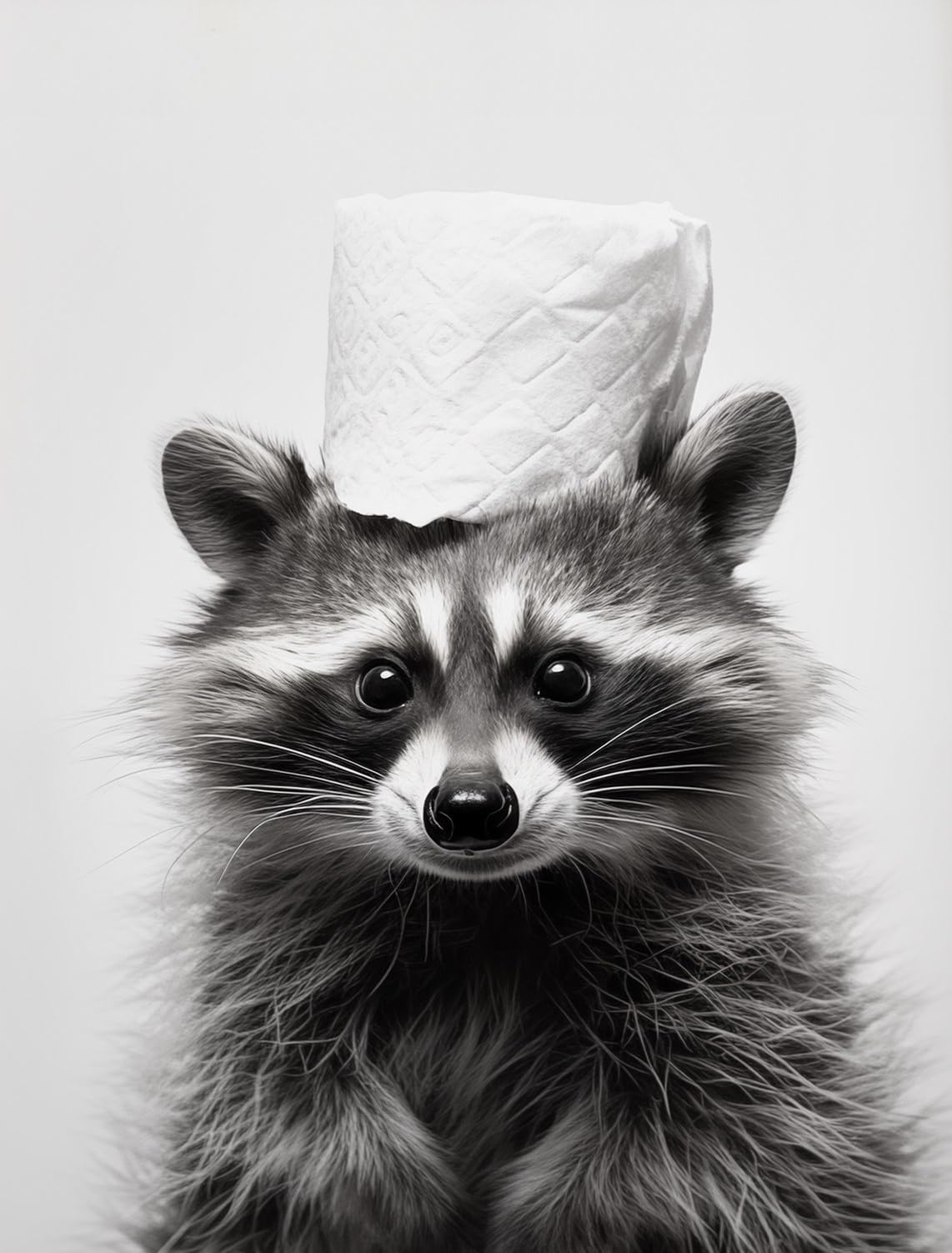 BeiYiHo Poster Animaux Toilette Affiche Mural Noir Et Blanc