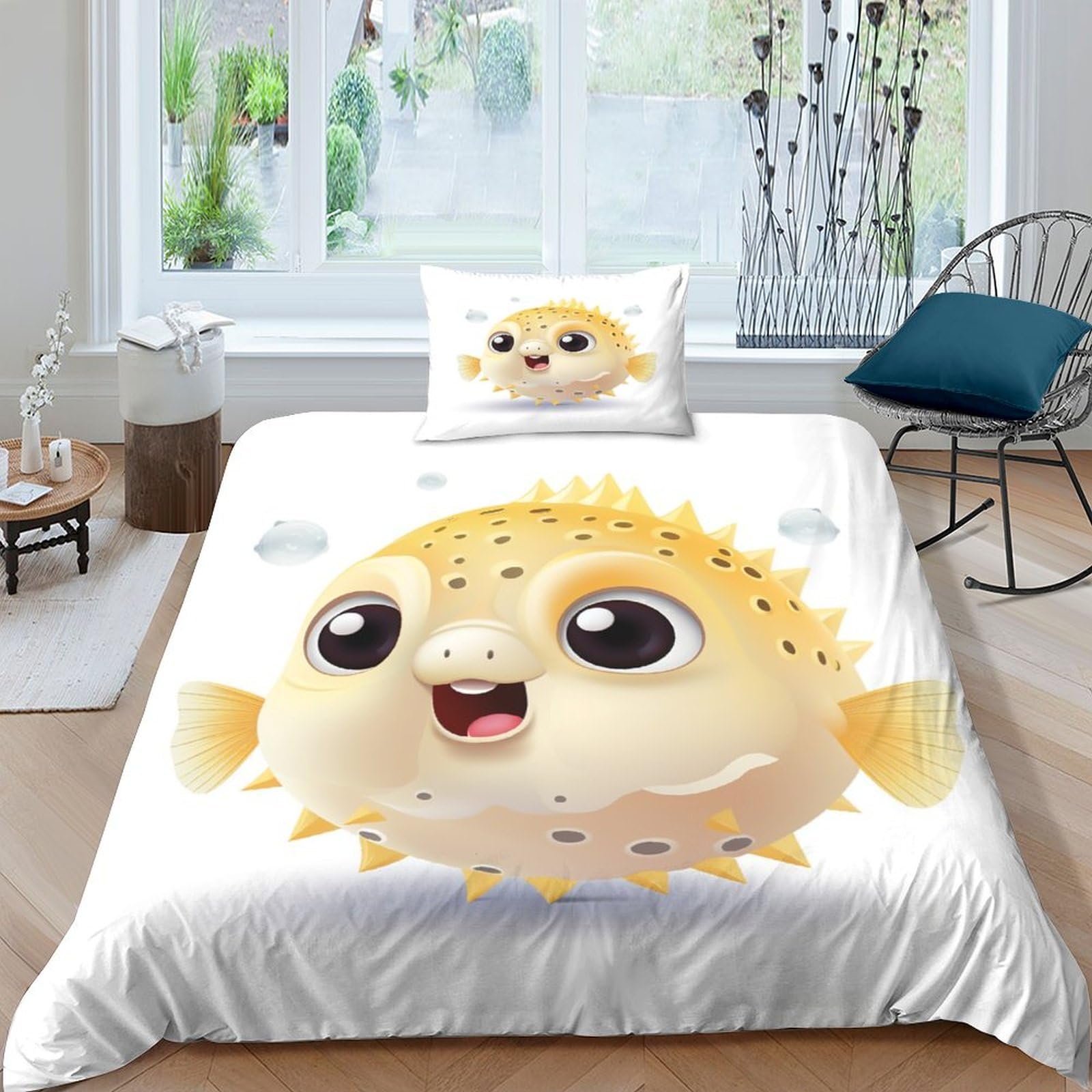 Parure de lit qualité hôtelière microfibre ultra douce Globefish