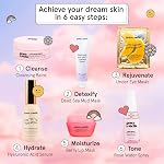 Ensemble de Soins de la Peau Primé grace & stella - Cadeaux pour Elle - Essentiels de Voyage avec Masques pour les Yeux, Sérum, Nettoyant, Baume à Lèvres - Anniversaires, Enterrements de Vie de Jeune Fille, Cadeaux pour les Demoiselles d'Honneur, Cadeaux pour Adolescents - Soins Végétaliens