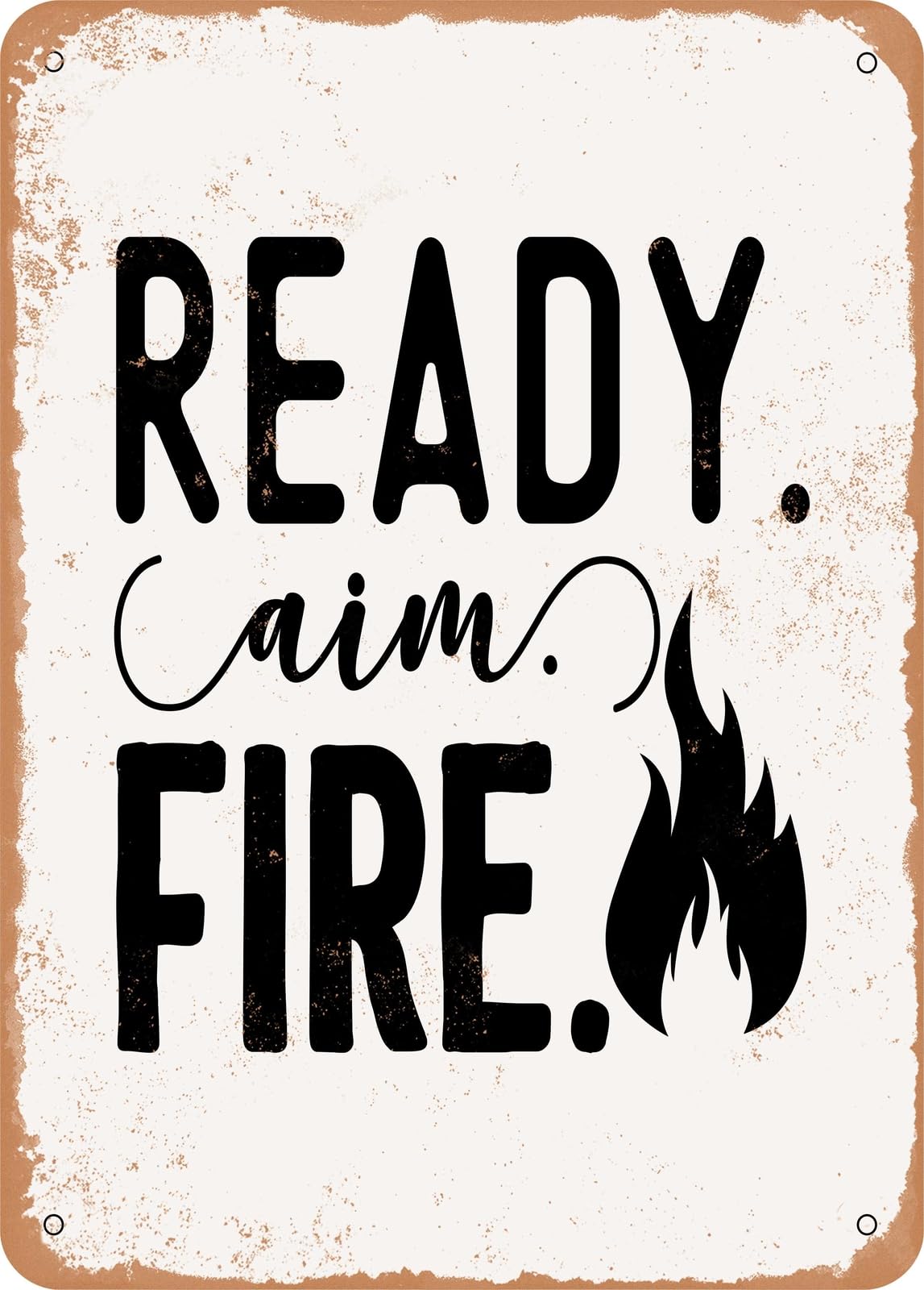 Miaomansenstore Metal Sign - Readyaimfire - Vintage Look Home Decor