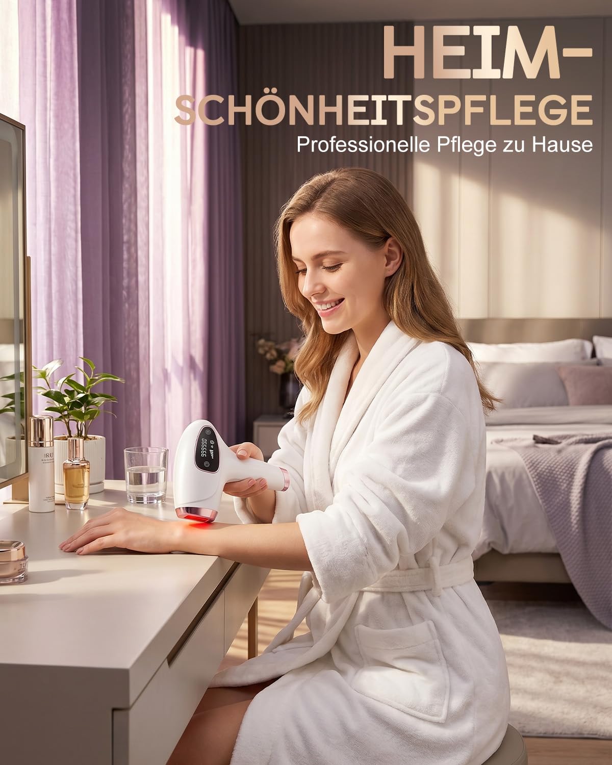 IPL Haarentfernungsgerät für Zuhause – 990.000 Blitze, 9 Energiestufen & Kühlfunktion, dauerhafte Haarentfernung für Körper, Achseln, Bikini-Zone, 3 Modi – inkl. Schutzbrille & Rasierer
