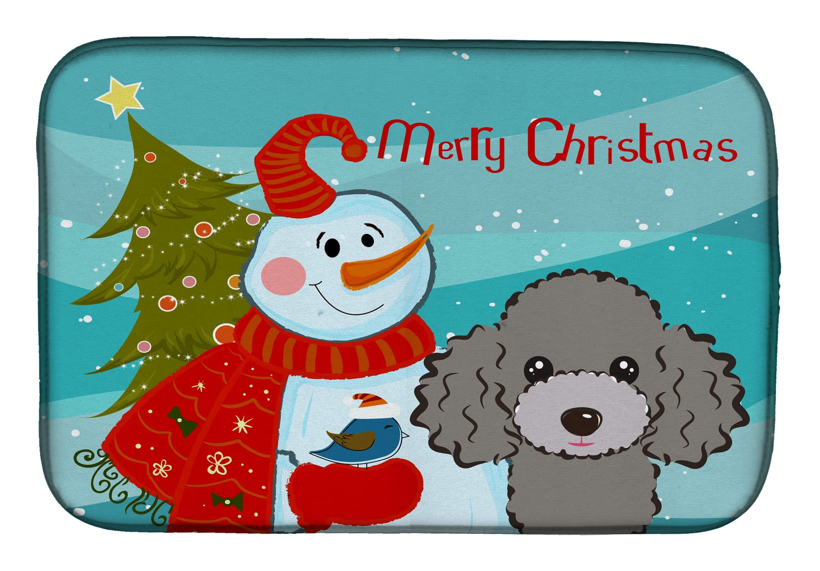 Tapis de séchage Caroline's Treasures BB1879DDM bonhomme de neige 35x53 cm