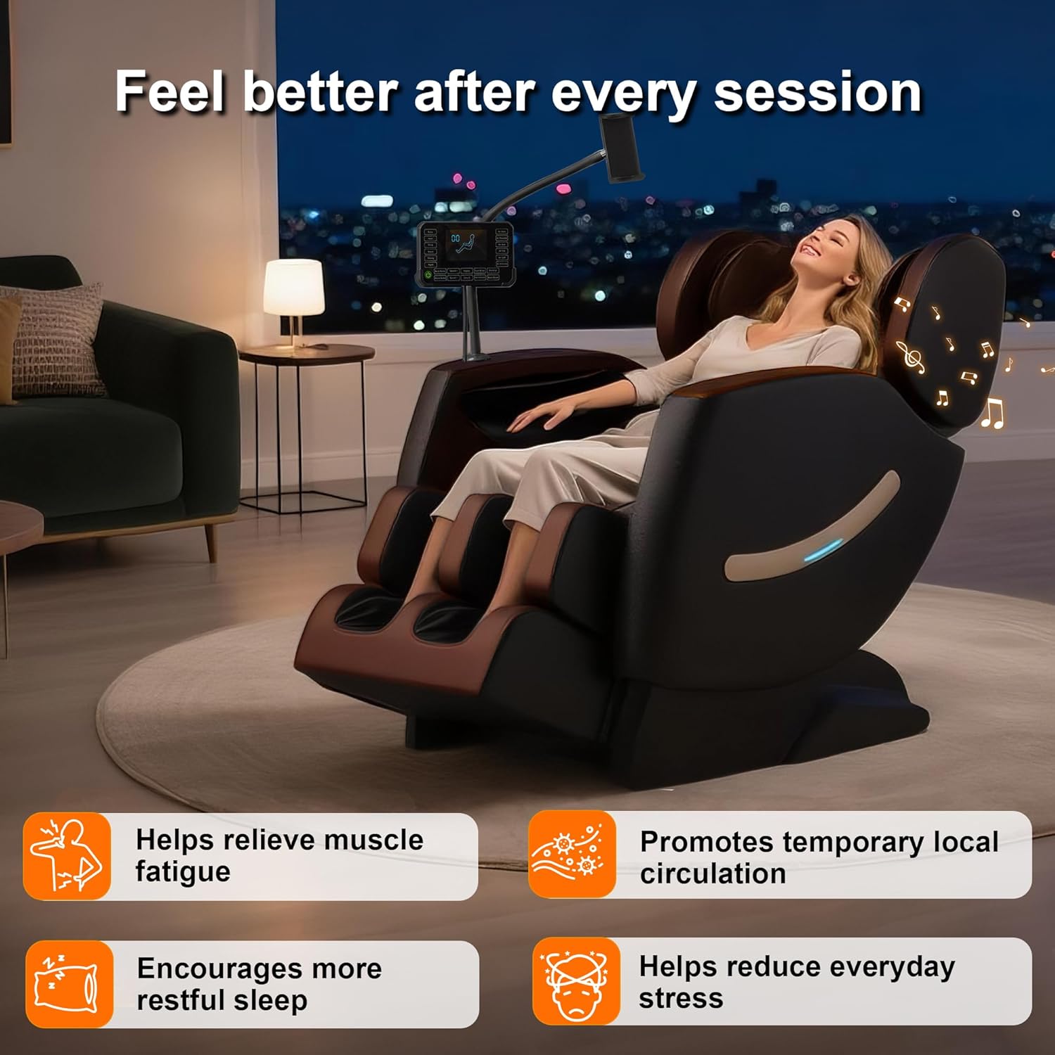 Upgraded Massage Chair Full Body, Zero Gravity Shiatsu Massage Chairs Recliner with Heat, 20L Airbag, 10 Rollers, Foot Massage, Auto Modes, 2026 Home Massage Chair for Men&Women
