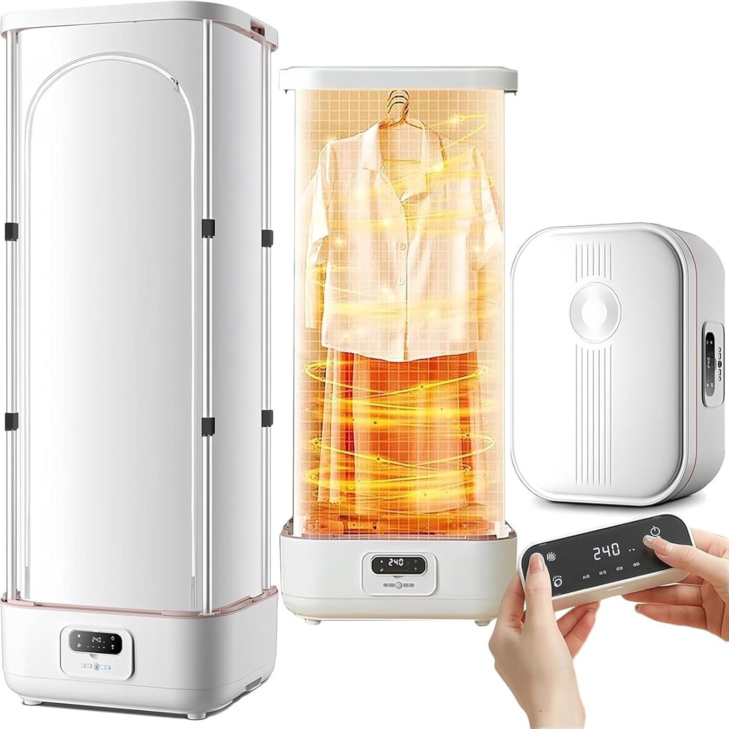 Drying Clothes Care Machine, Household Small Quick-Drying Foldable Clothes Dryer, Fully Automatic Steam Ironing Clothes Dryer