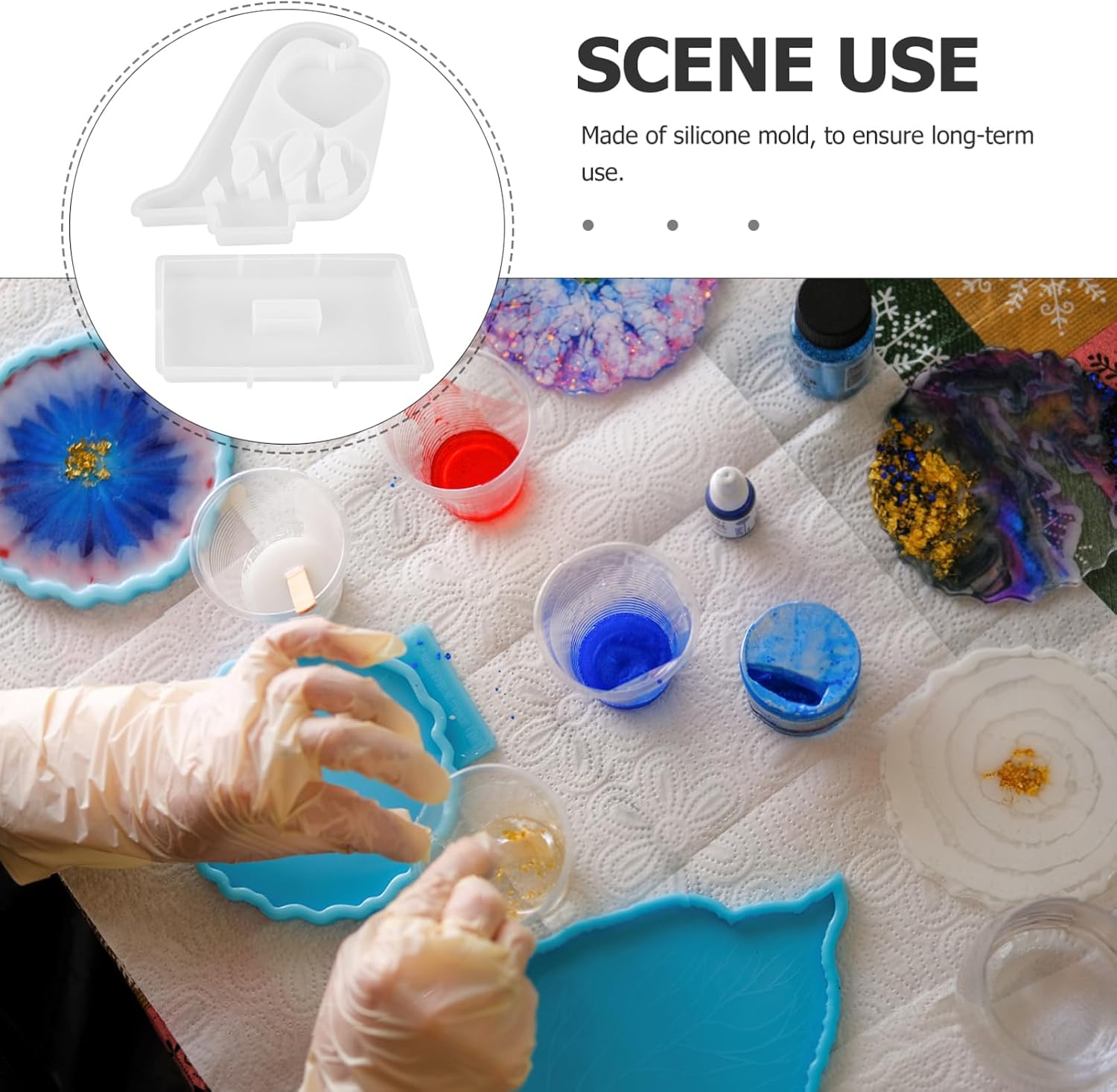 Uonlytech 1set Photo Frame Silicone Versatile Resin Picture Frame Molds for Crafting Birthdays and Creative Projects