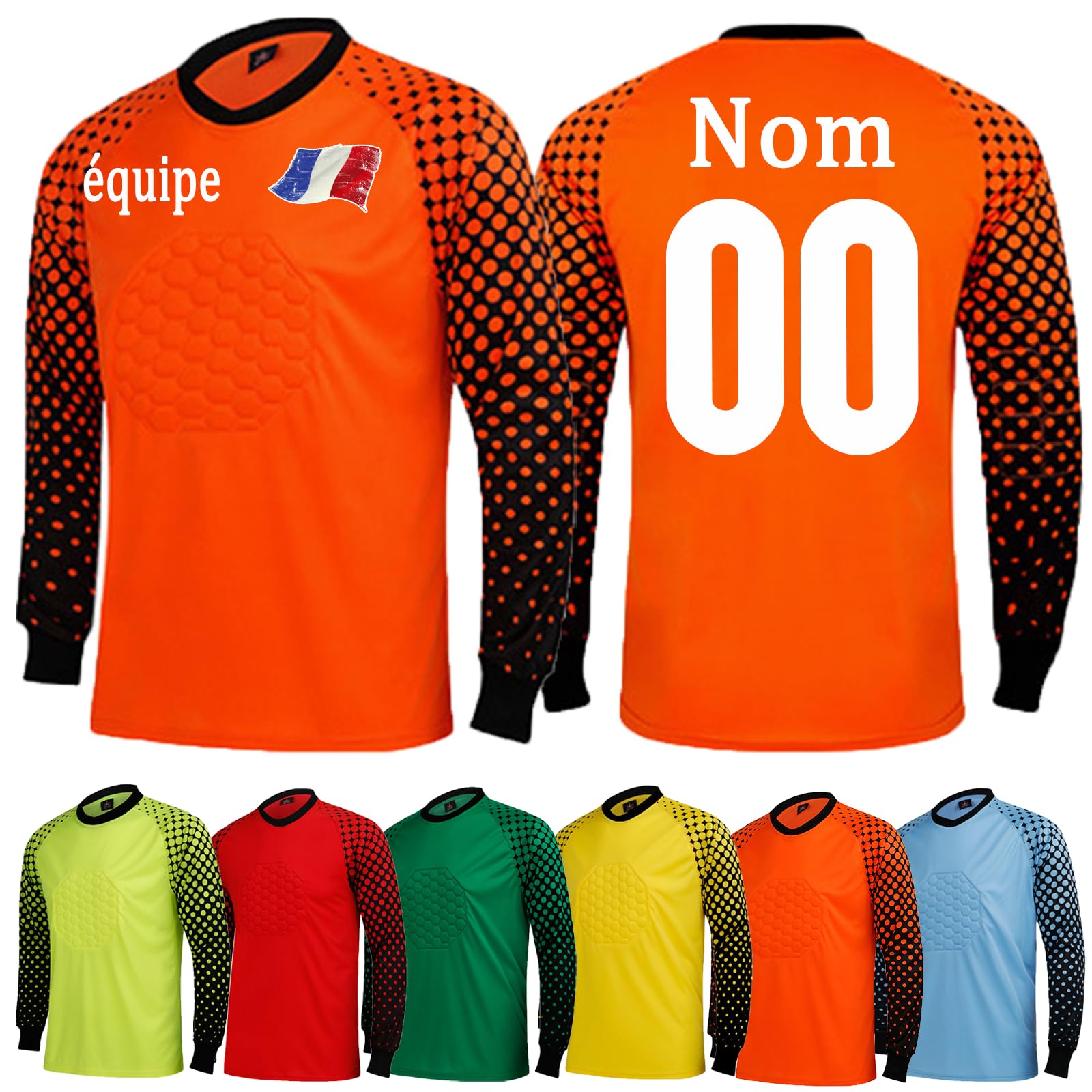 Personnalisez Le Maillots de Gardien de Football Garçon Personnalisés Maillot Gardien de But Enfant Hommes Femmes Tenue Gardien